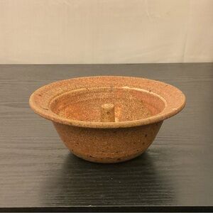 Vintage Speckled Art Studio Pottery Apple Baker, Jewelry Dish